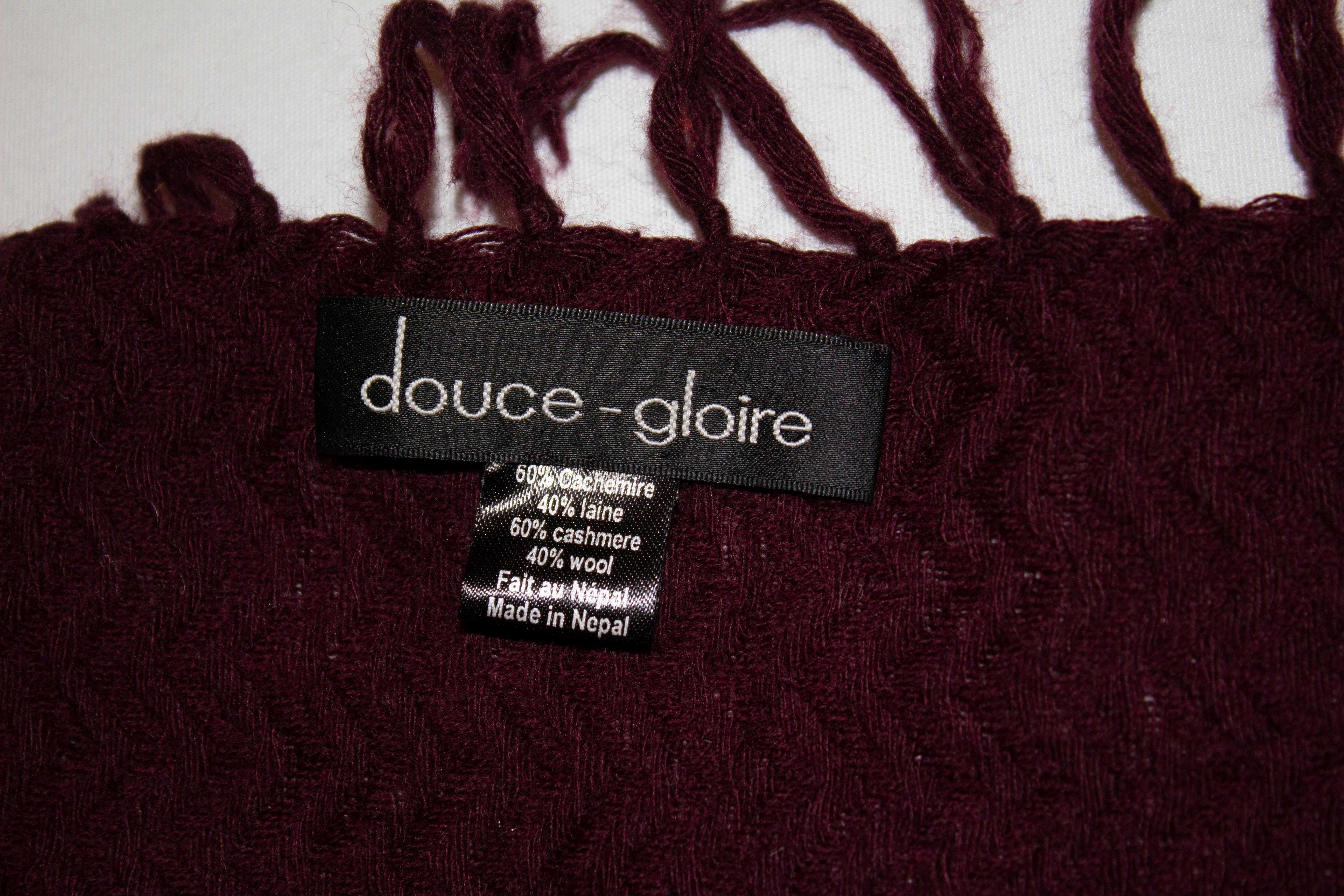 Women's or Men's Cashmere Scarf by Douce Gloie For Sale