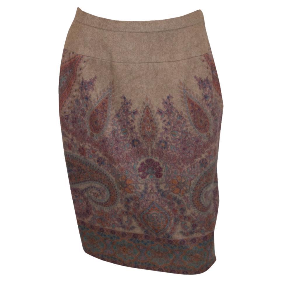 Jupe en cachemire à motif cachemire