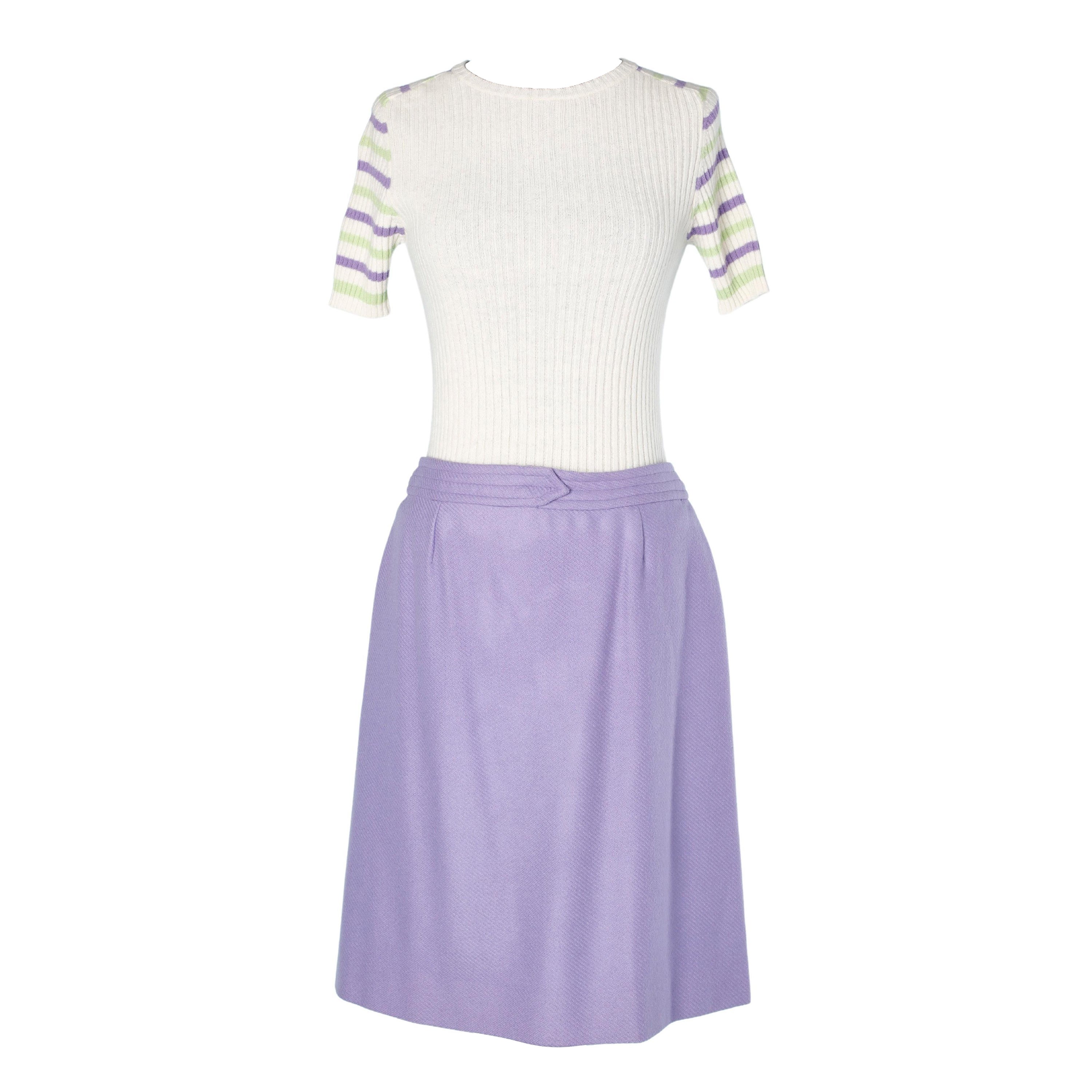 Kaschmirpullover und lavendelfarbener Rock Missoni