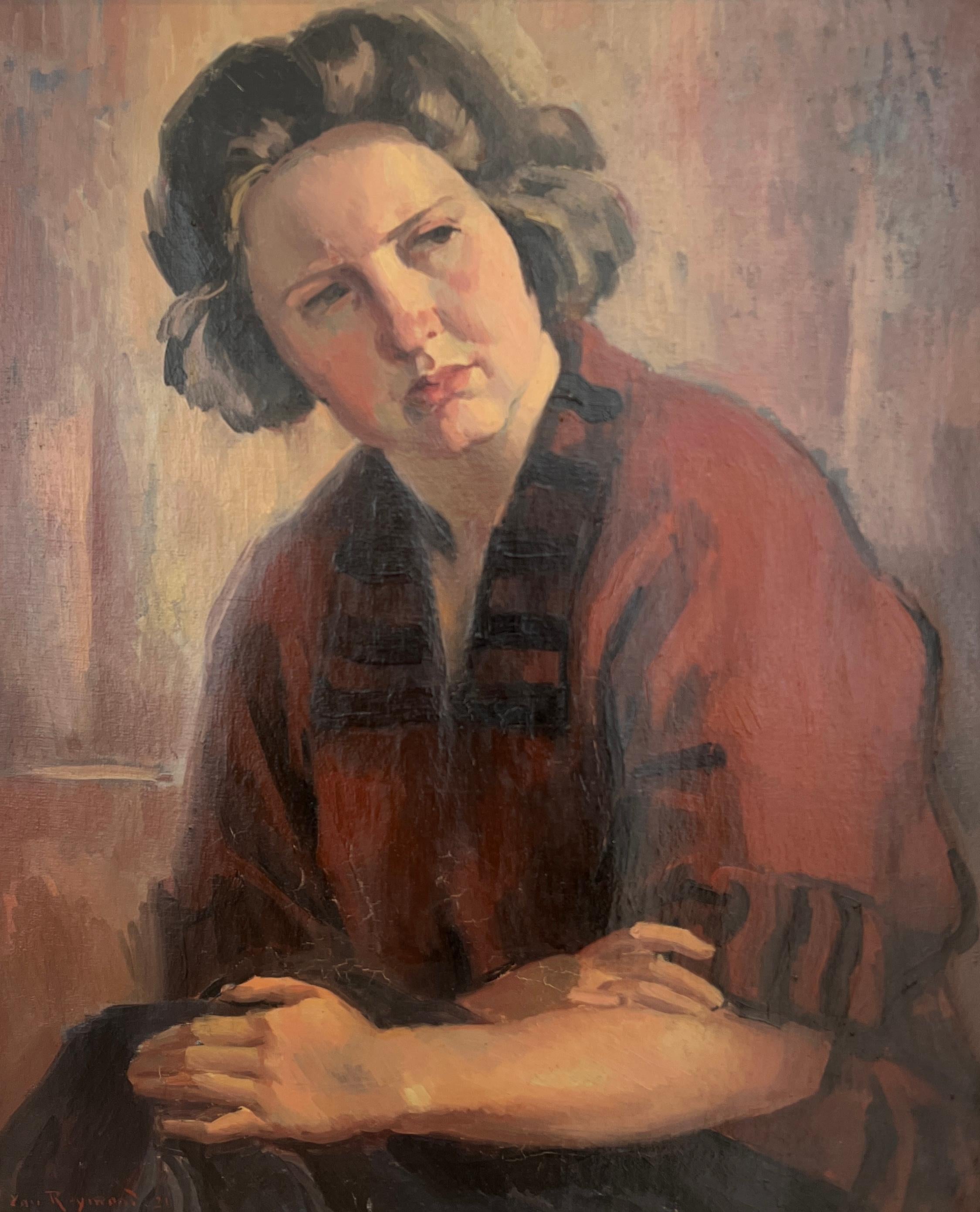 Casimir Reymond Portrait Painting - Portrait of a lady