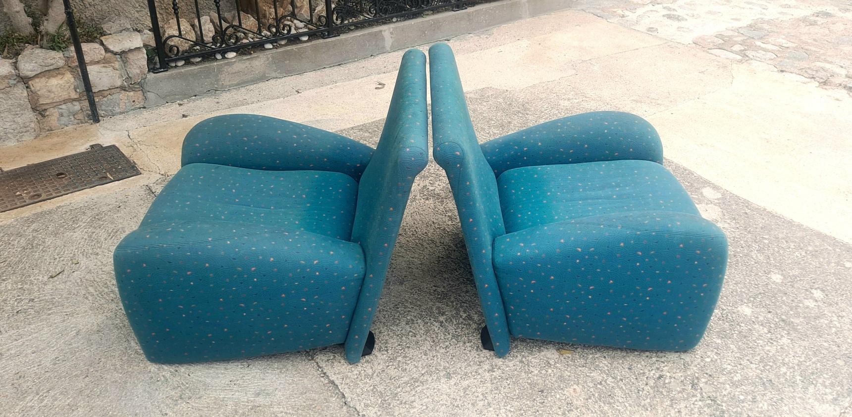 Late 20th Century Casina Lounge Chairs in Style of Ray Wilkes For Sale