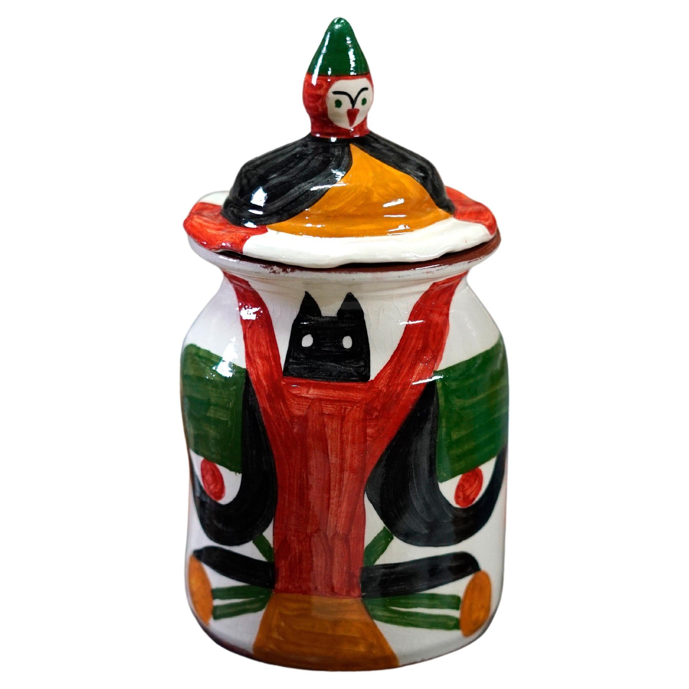 Casinha Pot by Mariana Malhão for Tasco Tableware, Hand Painted Terracotta