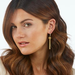 Casino Knot Earrings 18k Yellow Gold 18 Diamonds 0.15 Ct G Vs Diameter 11.5 Mm