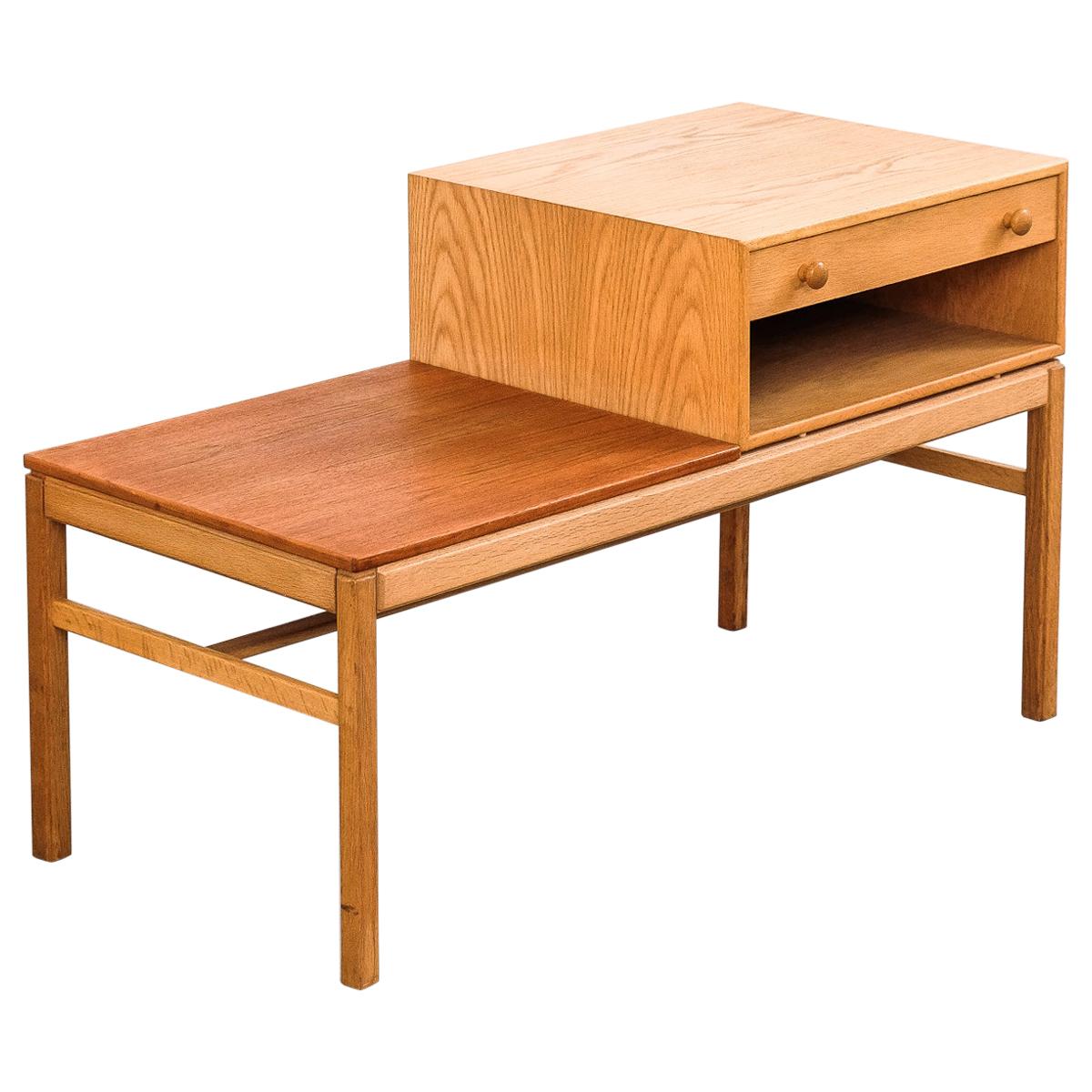 'Casino’ Oak and Teak Modular Table by Sven Engström & Gunnar Myrstrand, 1960s