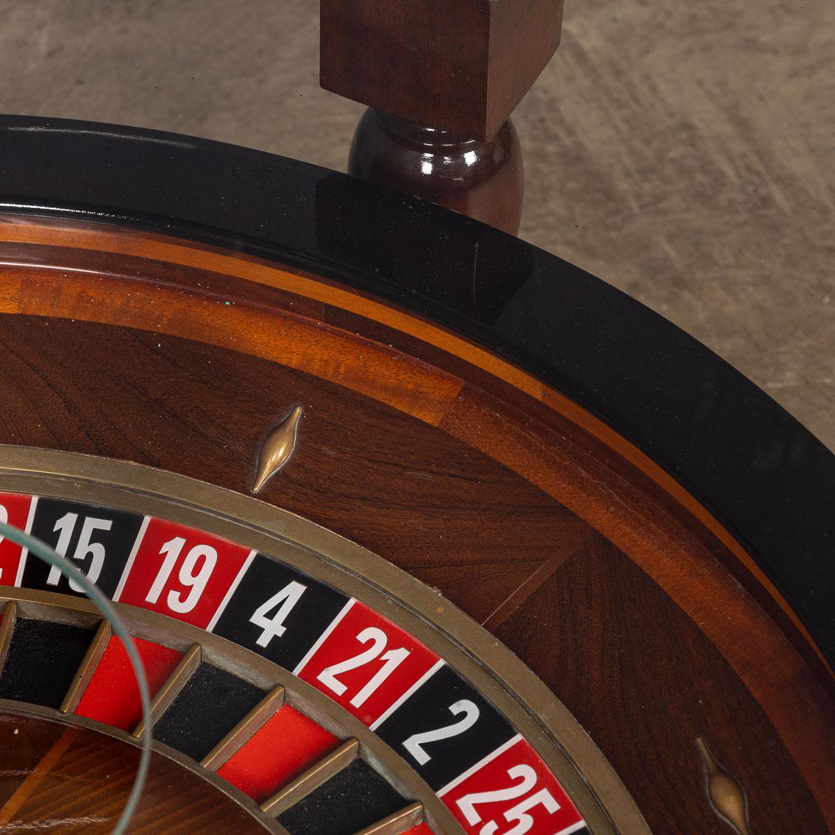 Casino Roulette Wheel Mounted Within A Coffee Table For Sale 2