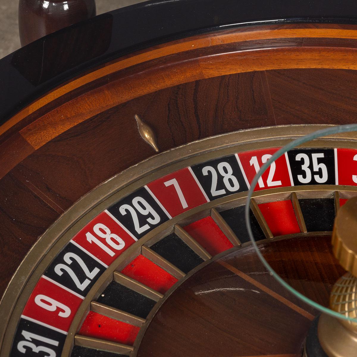 Casino Roulette Wheel Mounted Within A Coffee Table For Sale 5