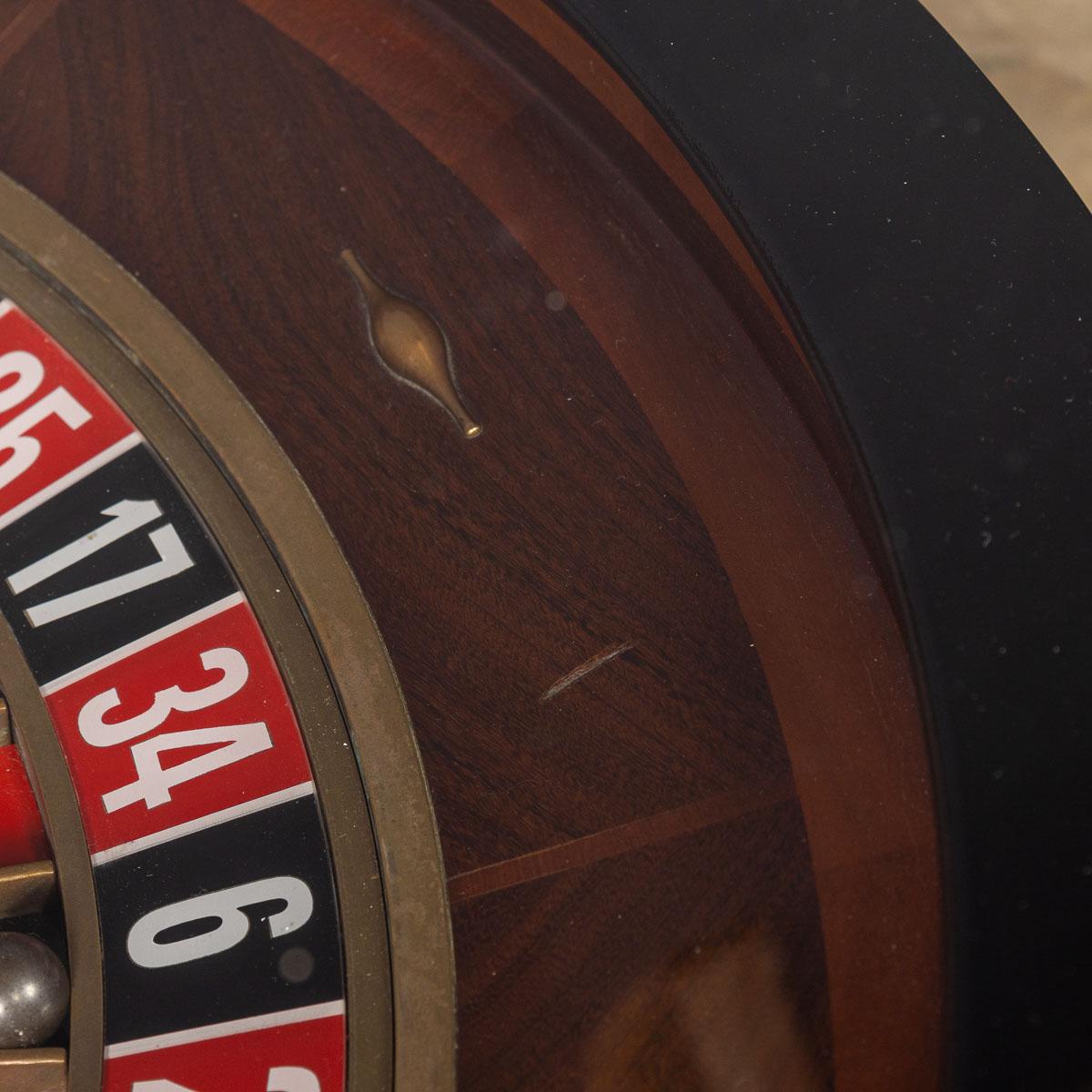 Casino Roulette Wheel Mounted Within A Coffee Table For Sale 7