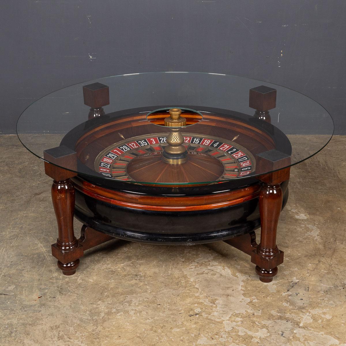 Casino Roulette Wheel Mounted Within A Coffee Table For Sale At 1stDibs 