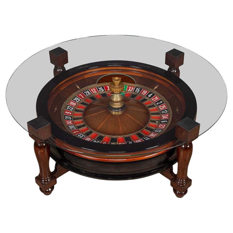 20th Century Novelty Coffee Table with a Working Roulette Wheel at ...
