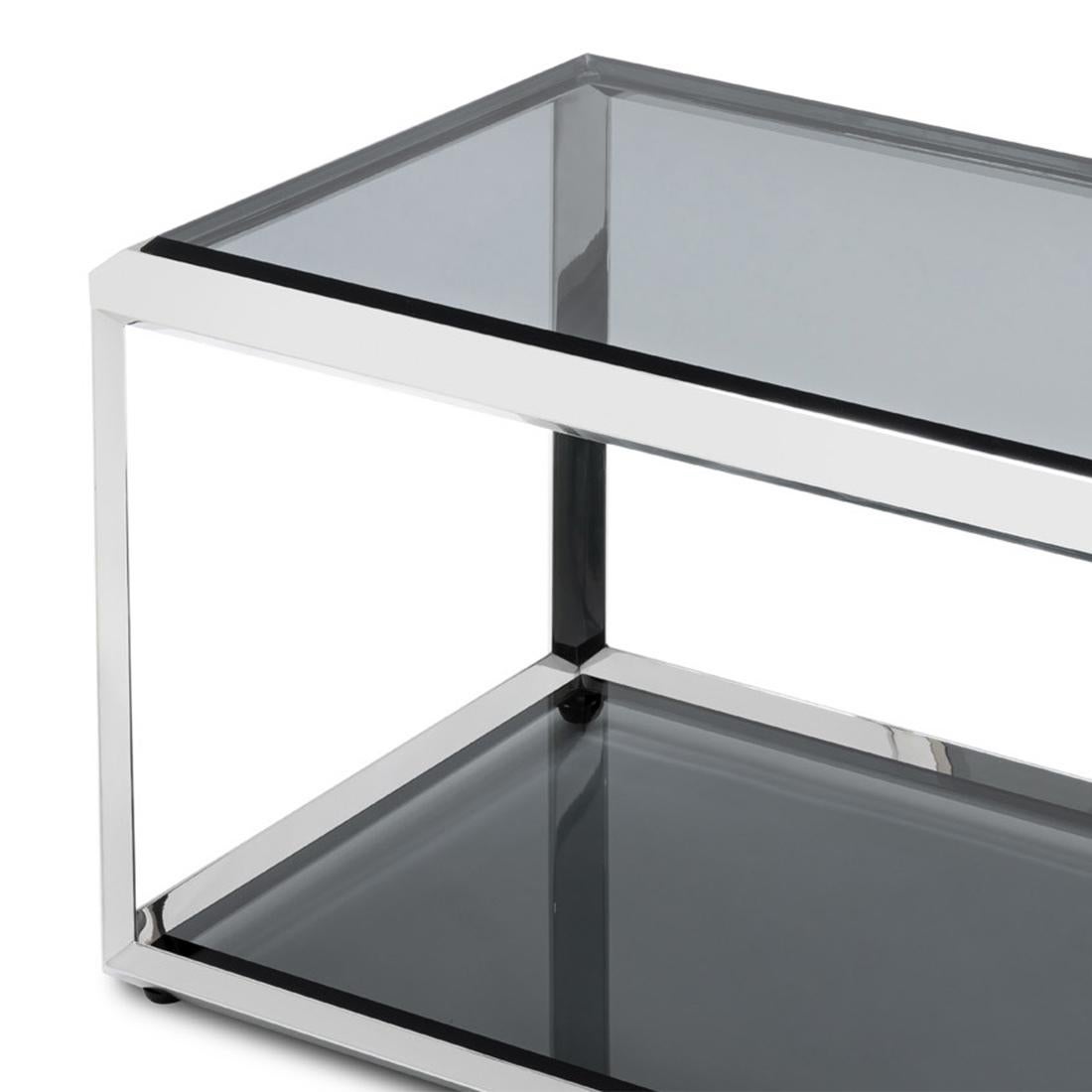 Italian Casiopee Chrome Side Table For Sale