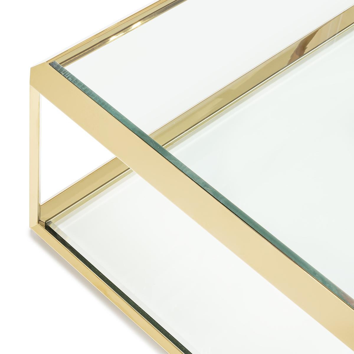 Métal Table basse Casiopee en finition or en vente