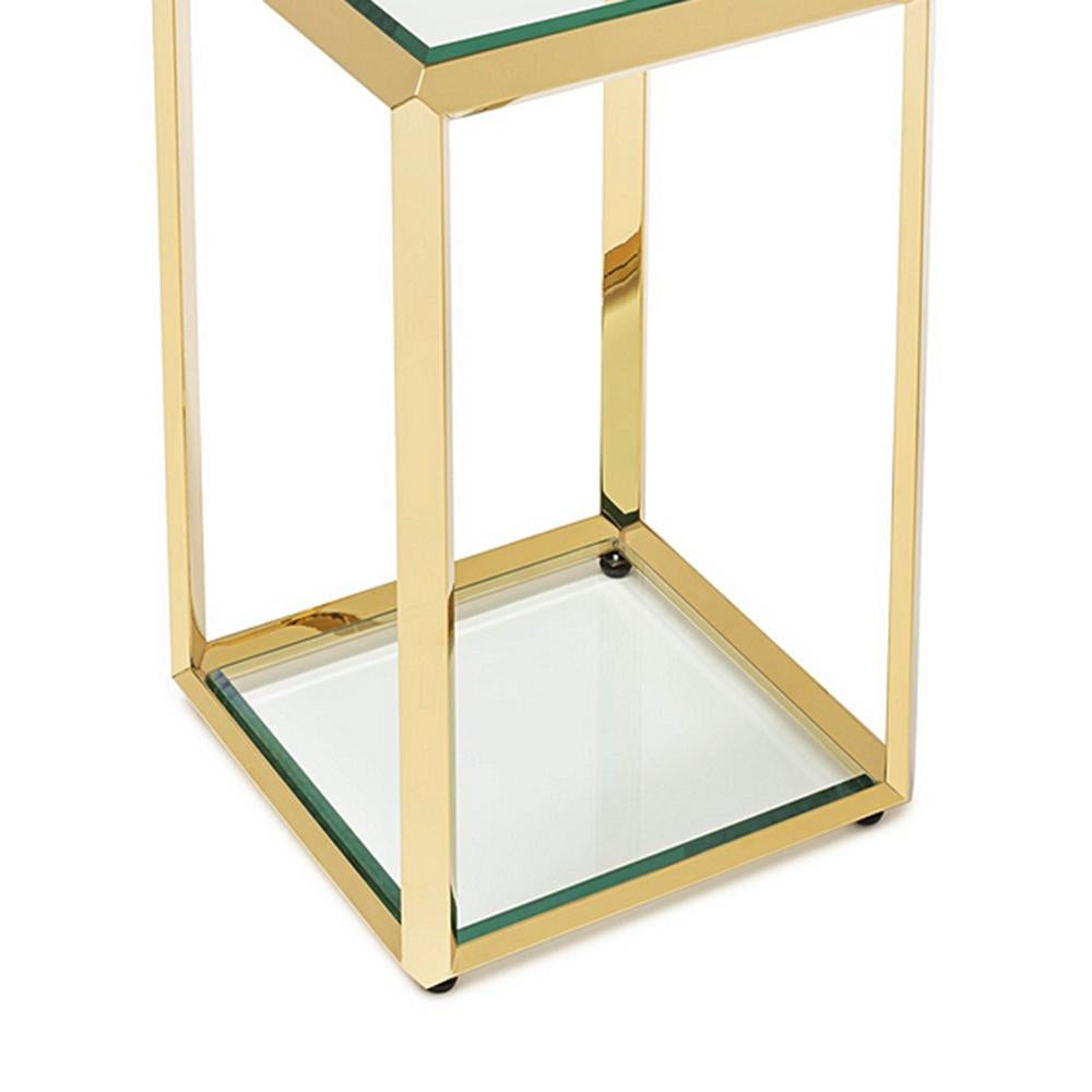 Italian Casiopee Gold Low Side Table For Sale
