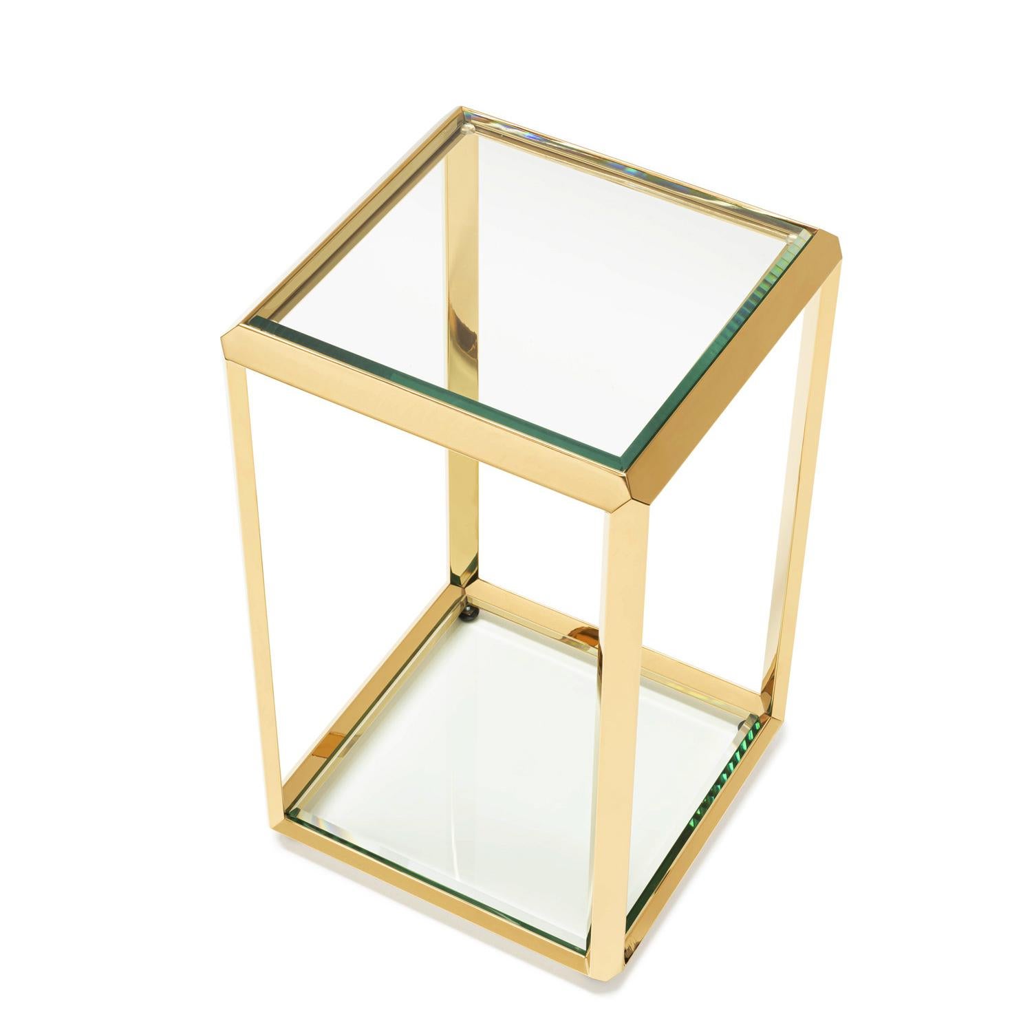 Casiopee Gold Low Side Table In New Condition For Sale In Paris, FR