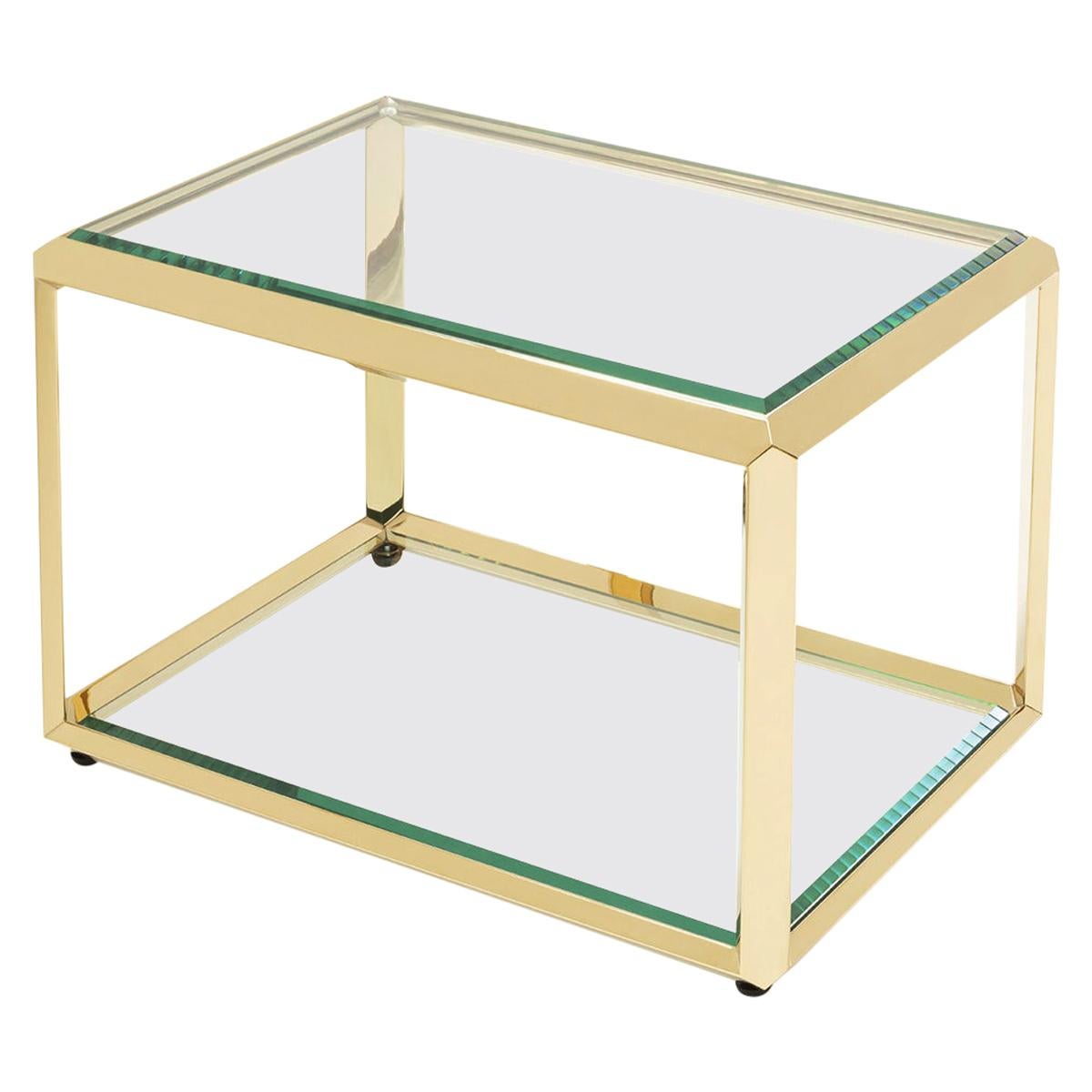 Casiopee Gold Side Table in Gold Finish For Sale