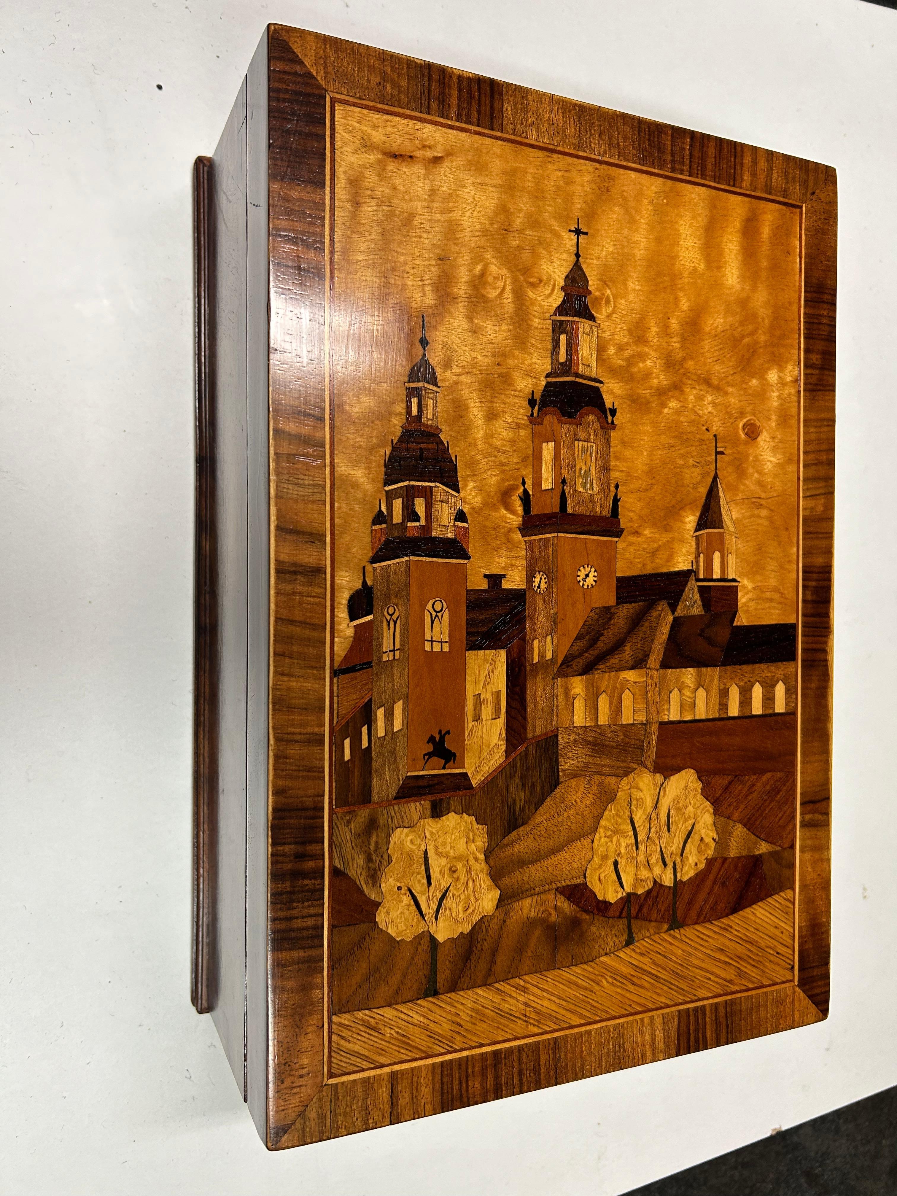 Polish Casket Art Deco from 1930 For Sale
