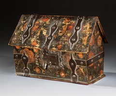 Casket, German, Baroque, painted, Vivien Leigh, Laurence Olivier, Notley Priory