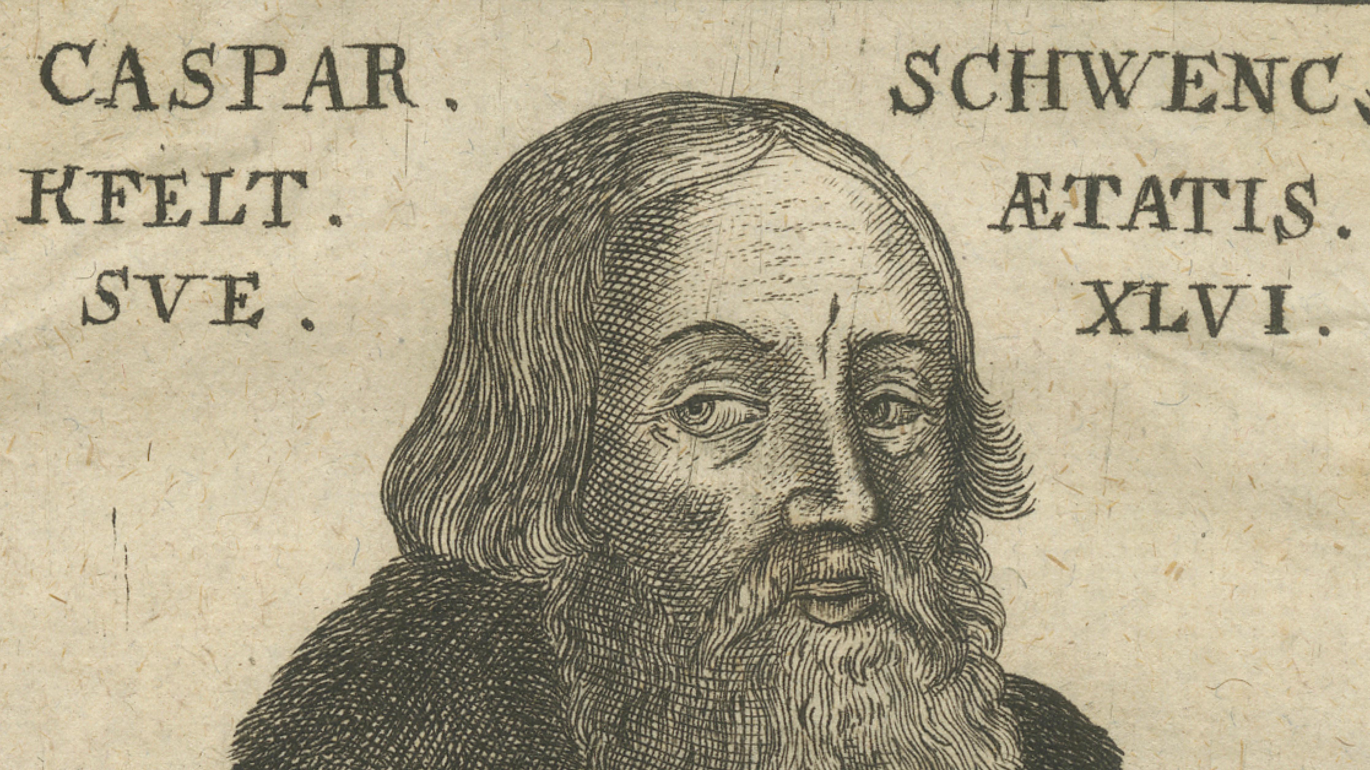 Caspar Schwenckfeld Portrait – 16thC Reformation Print, Polemical Engraving