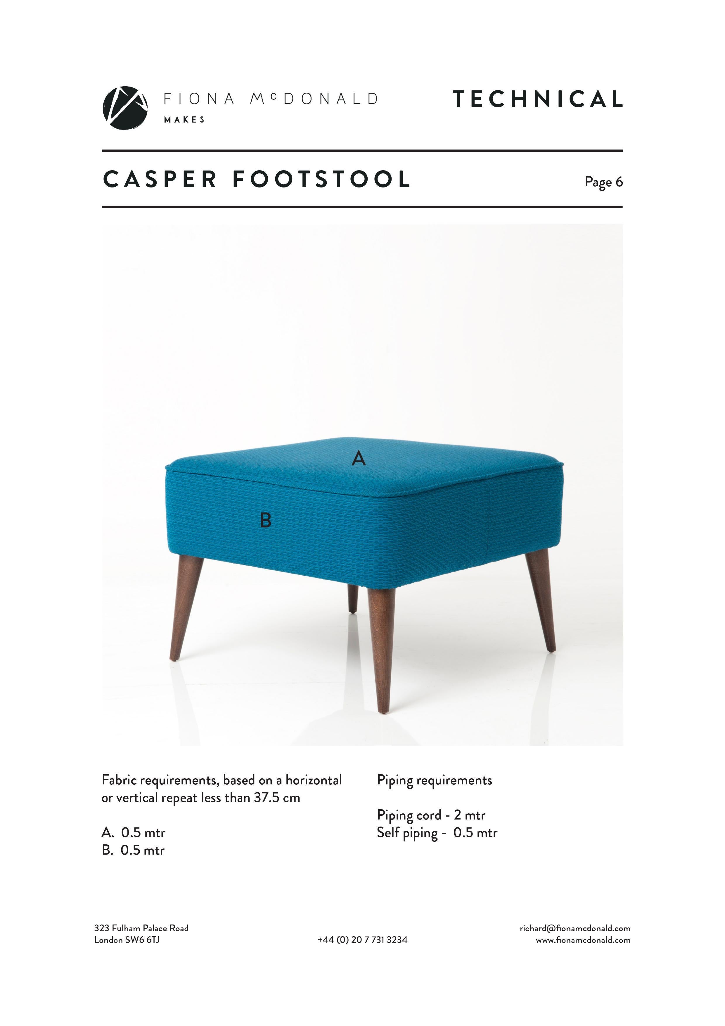 Casper Chair - Bespoke - Made with your Fabric For Sale 8