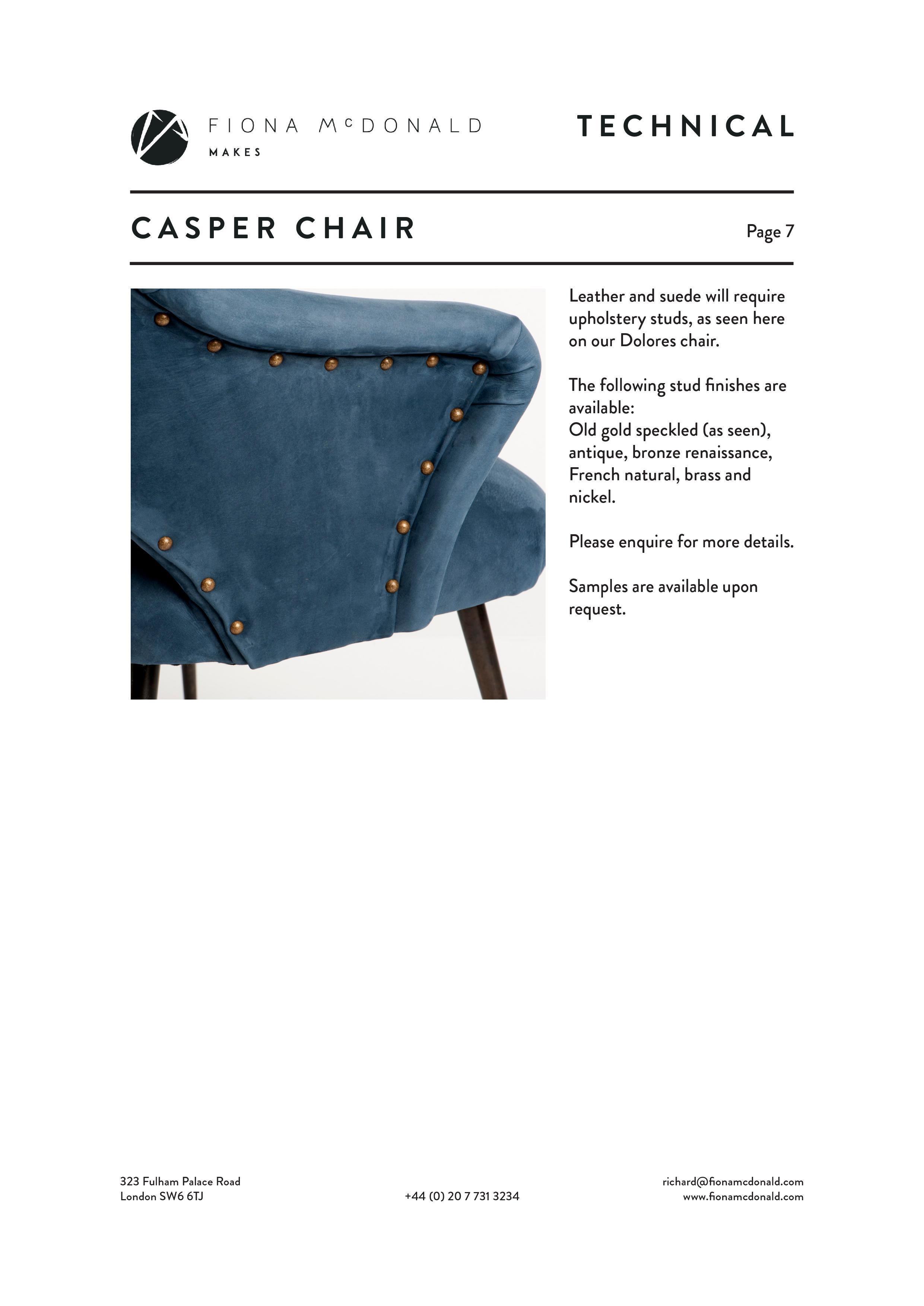 Casper Chair - Bespoke - Made with your Fabric For Sale 9