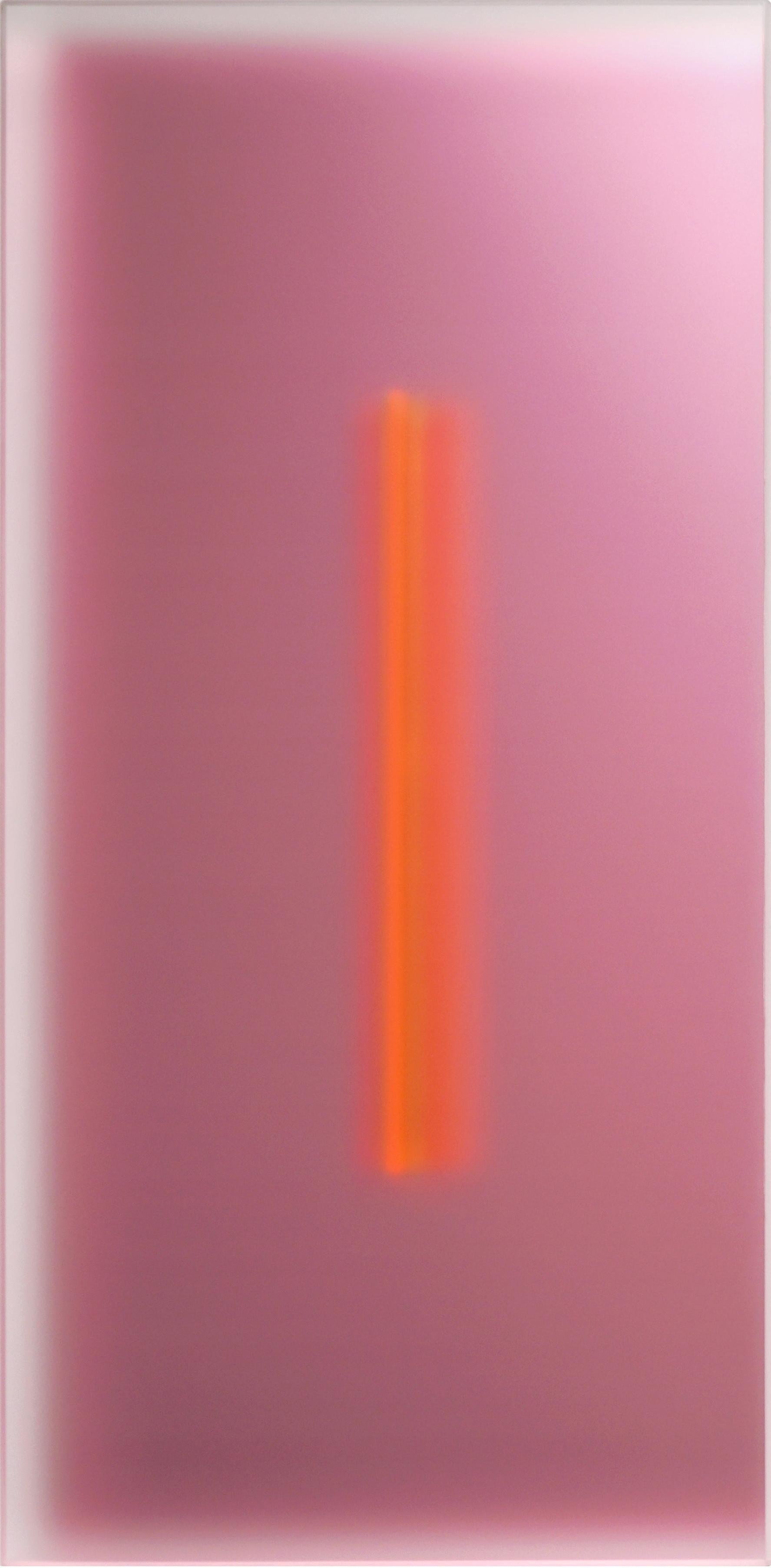 Casper Brindle Abstract Sculpture - Light-Glyph 45 (Pink)