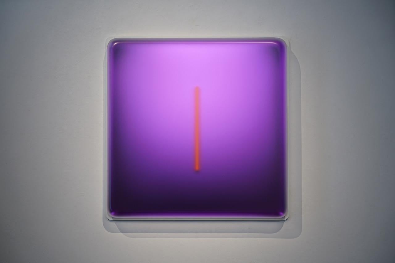 Casper Brindle Abstract Sculpture - Light-Glyph (Purple)