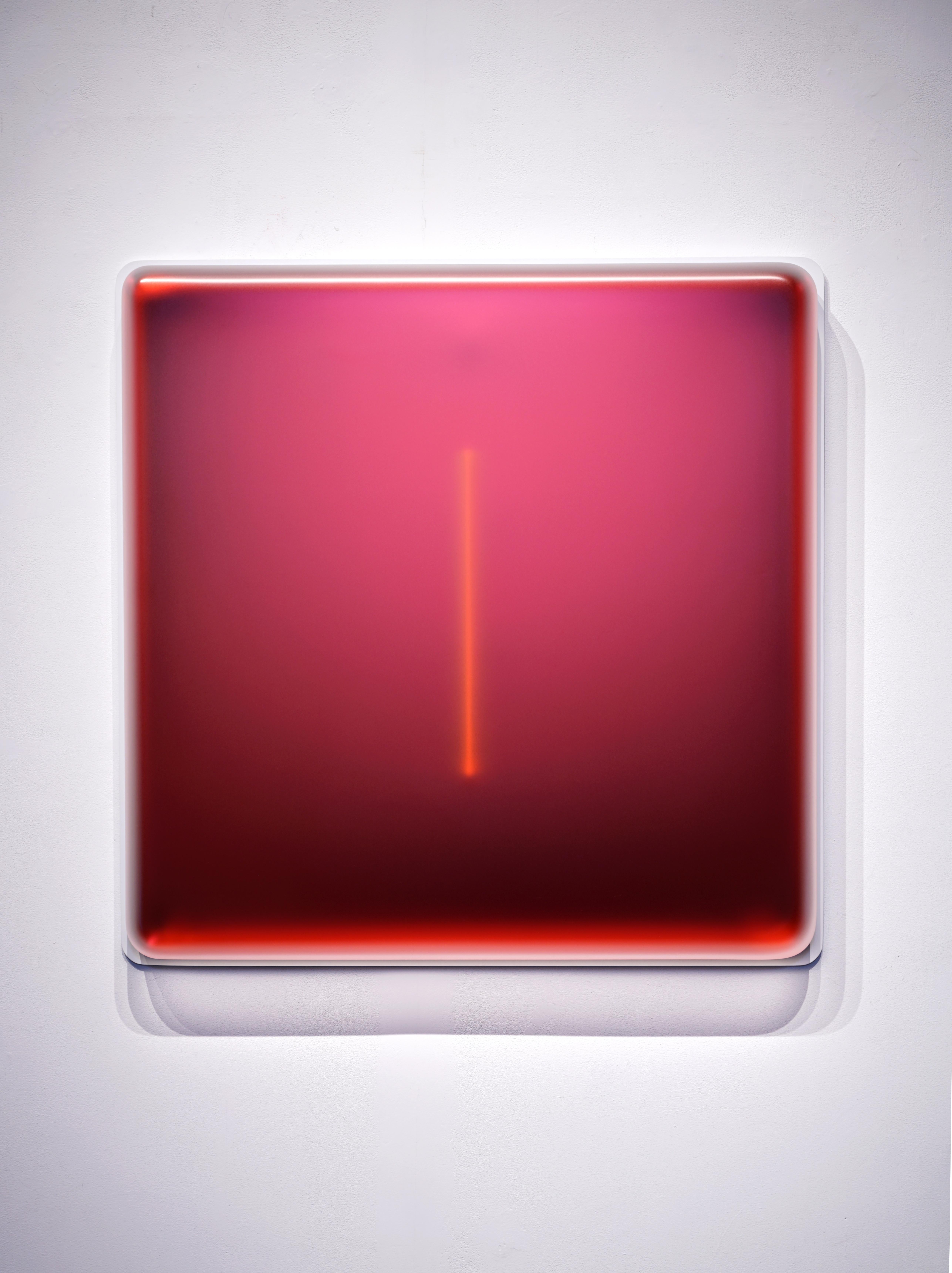 Casper Brindle Abstract Sculpture - Light-Glyph (Red)