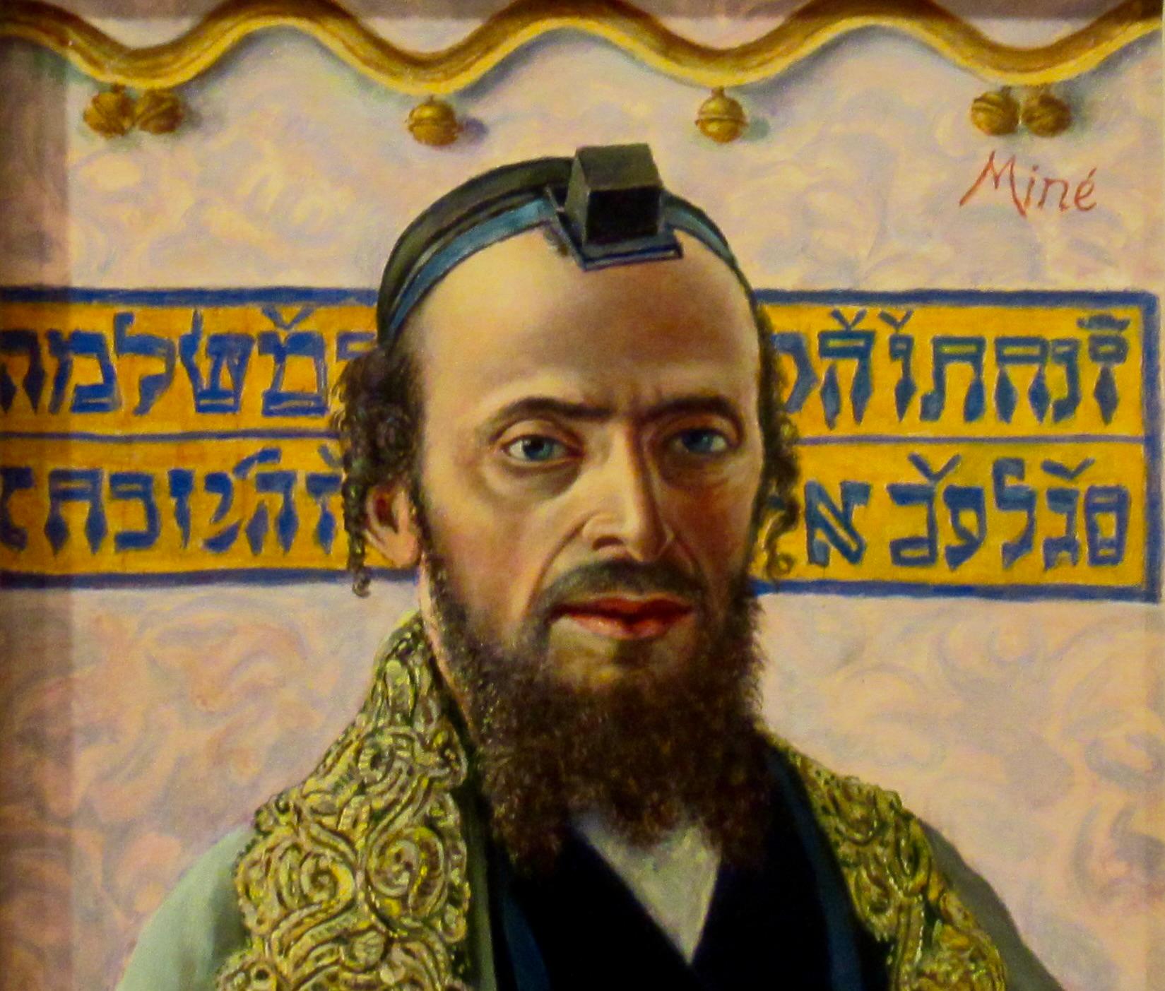The Talmudiste - Realist Painting by Casper (Caspar) Mine