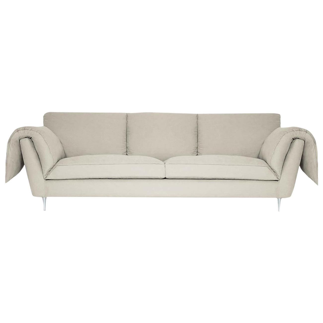 Casquet Beige Sofa by DDP Studio For Sale