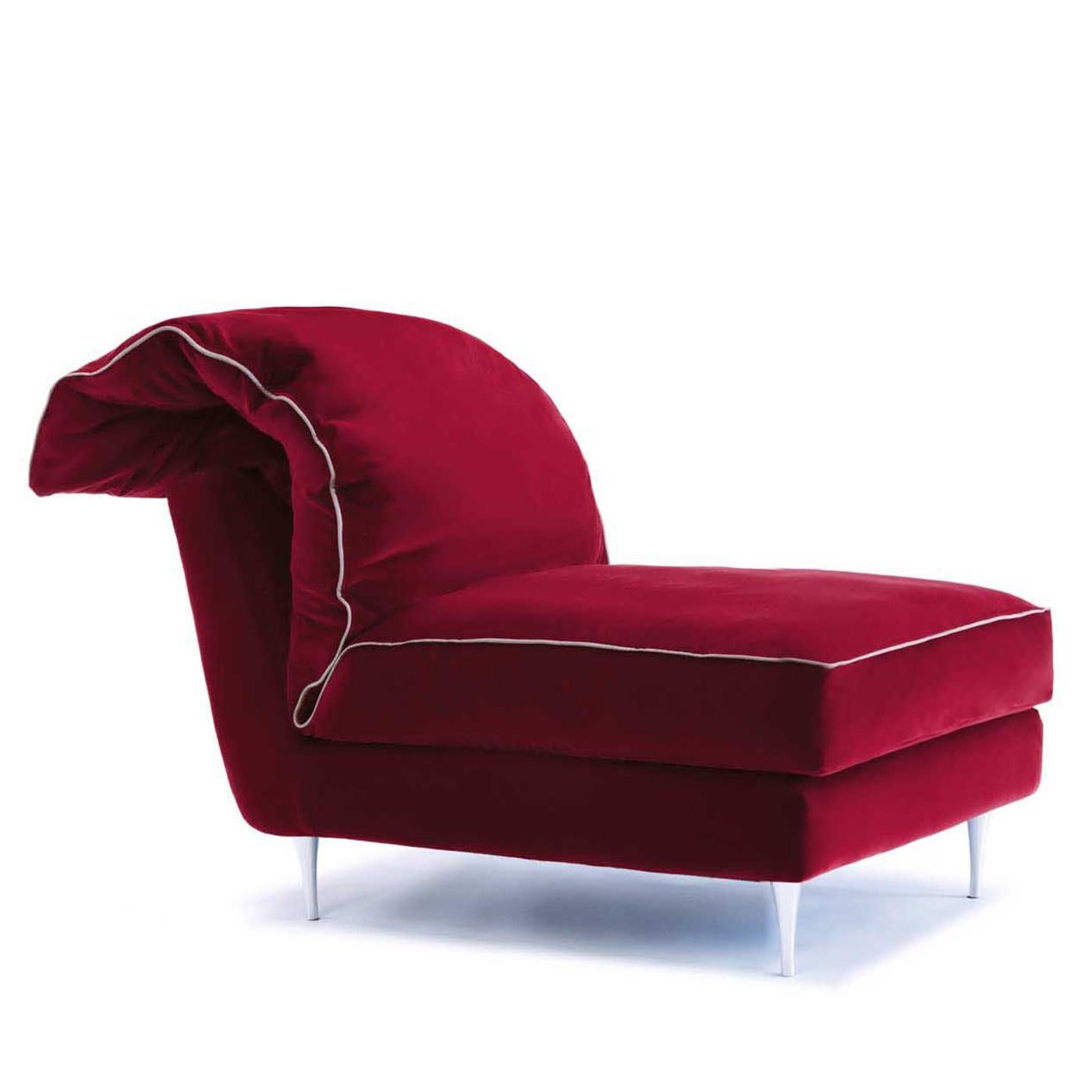 Italian Casquet Mini in Passion Red Velvet Daybed For Sale