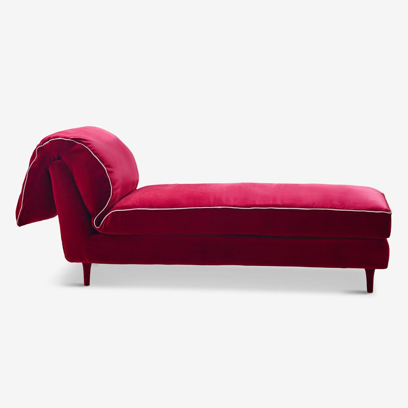 XXIe siècle et contemporain Méridienne Casquet Red Passion Velvet de Biosofa en vente