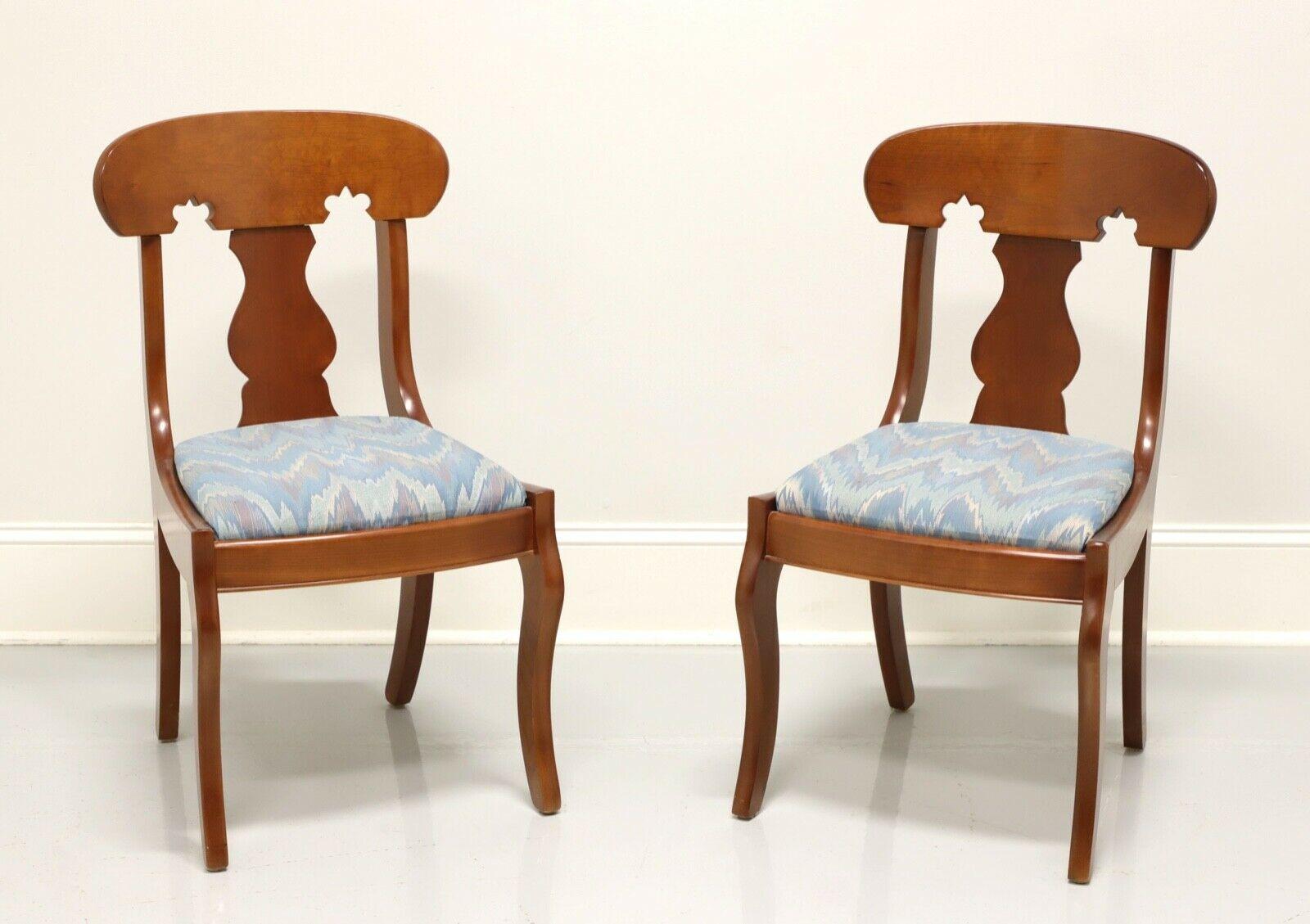 CASSADY Solid Cherry Empire Style Dining Side Chairs - Pair A 5