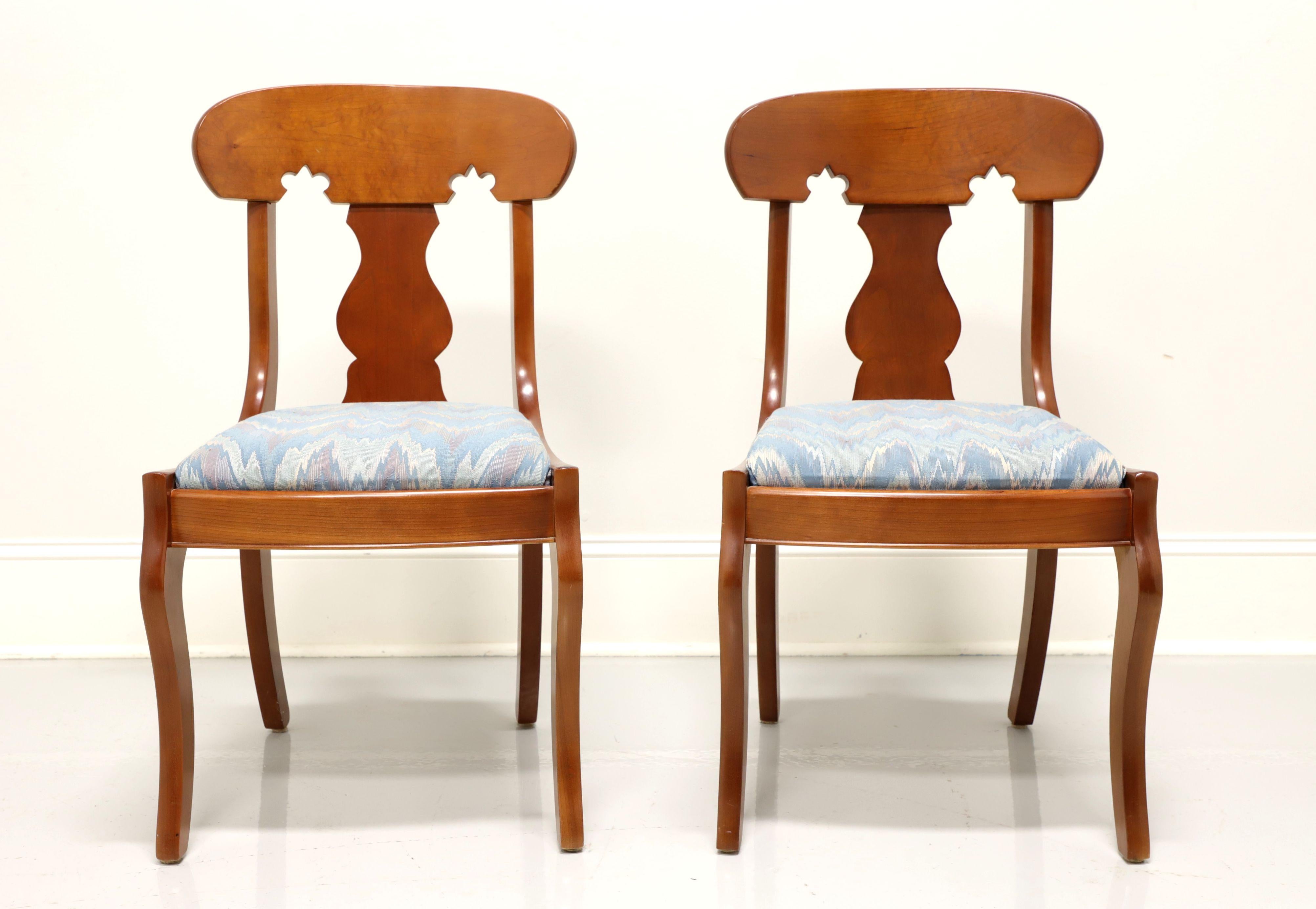 American CASSADY Solid Cherry Empire Style Dining Side Chairs - Pair A