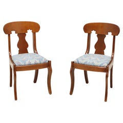 CASSADY Solid Cherry Empire Style Dining Side Chairs - Pair