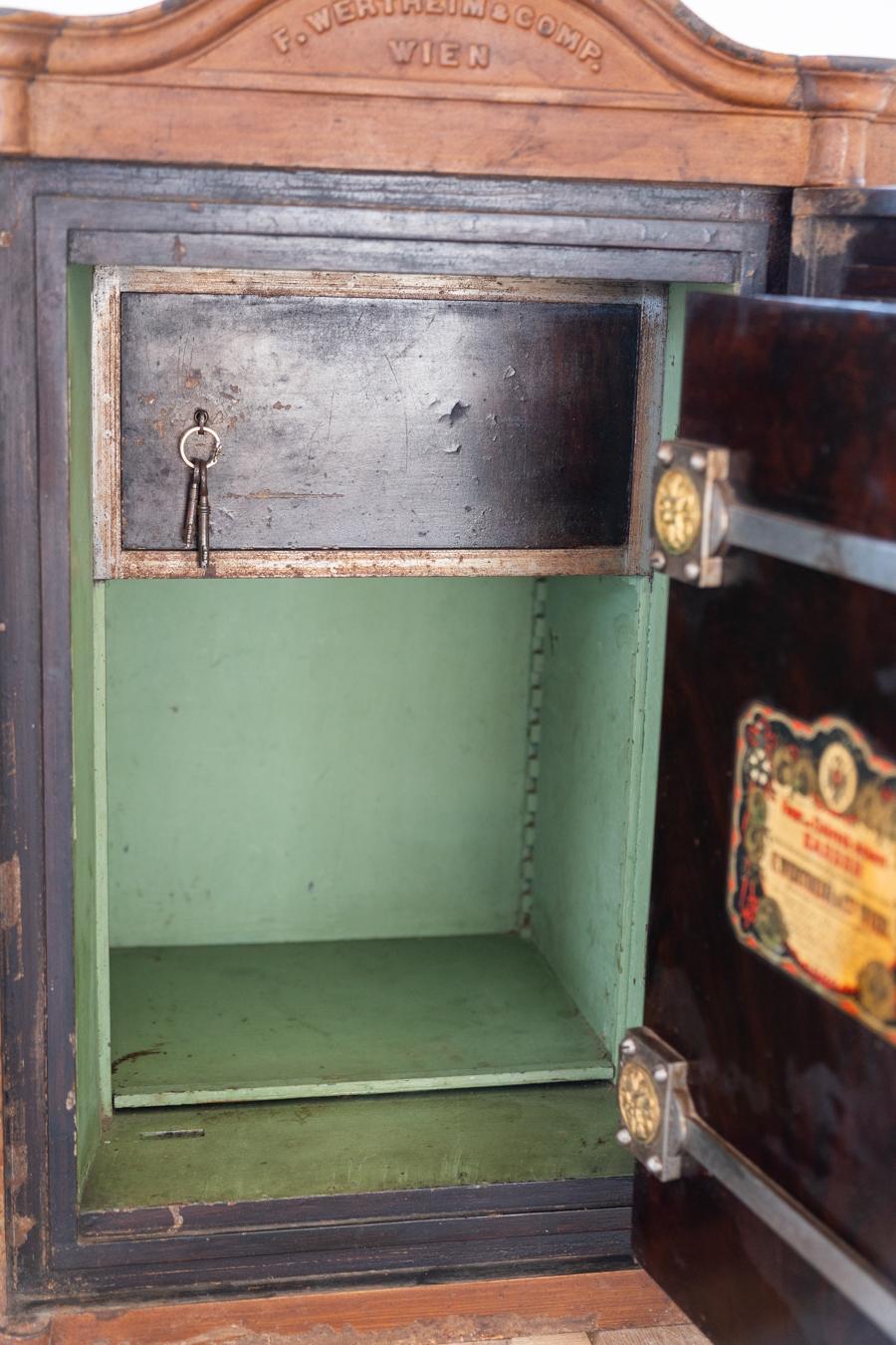 Austro-Hungarian period safe F. WERTHEIM & C. with key, 1800s For Sale 13