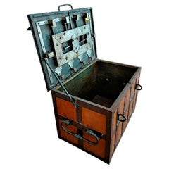 Antique chest safe from the 17th century