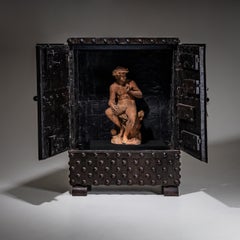 18th Century Italian Iron Cassaforte with Riveted Fittings, Antique