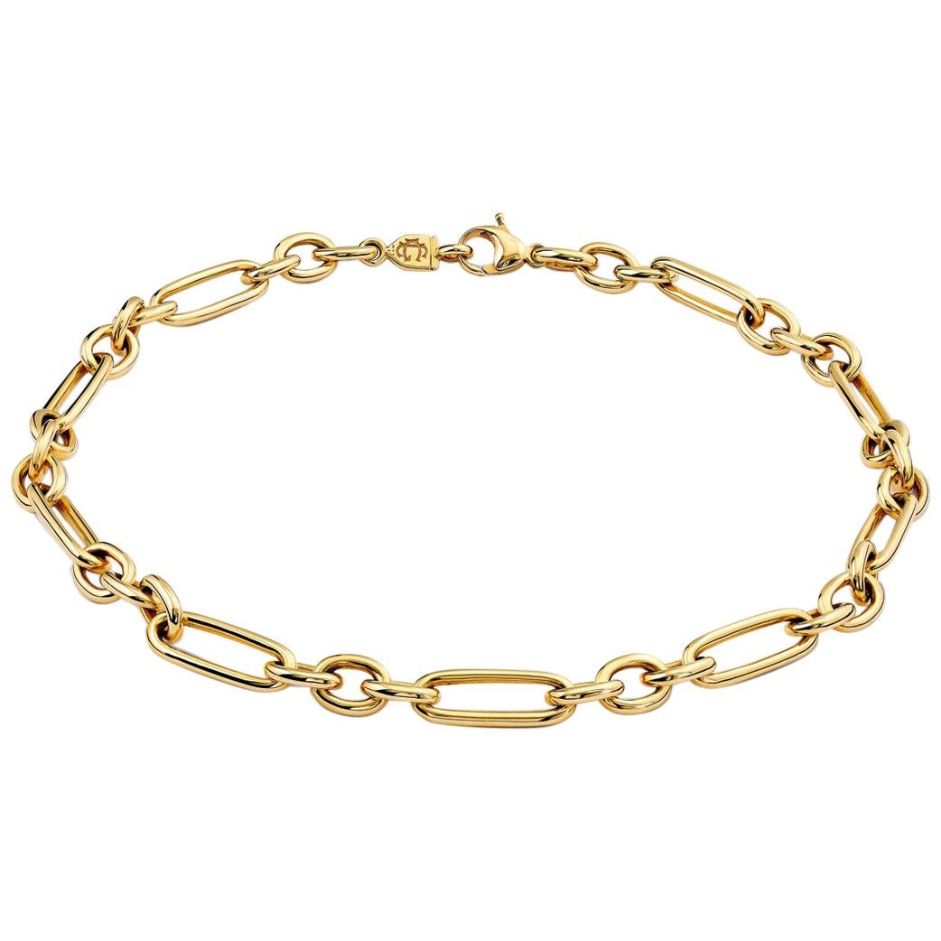 Cassandra Goad Beaumarchais Figaro 9 Karat Yellow Gold Necklace For Sale
