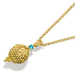 Cassandra Goad Blue Topaz Gold Indian Marriage Pendant