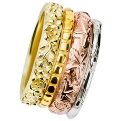 Cassandra Goad Four Seasons 18 Carat Yellow, White, Rose Gold Ring