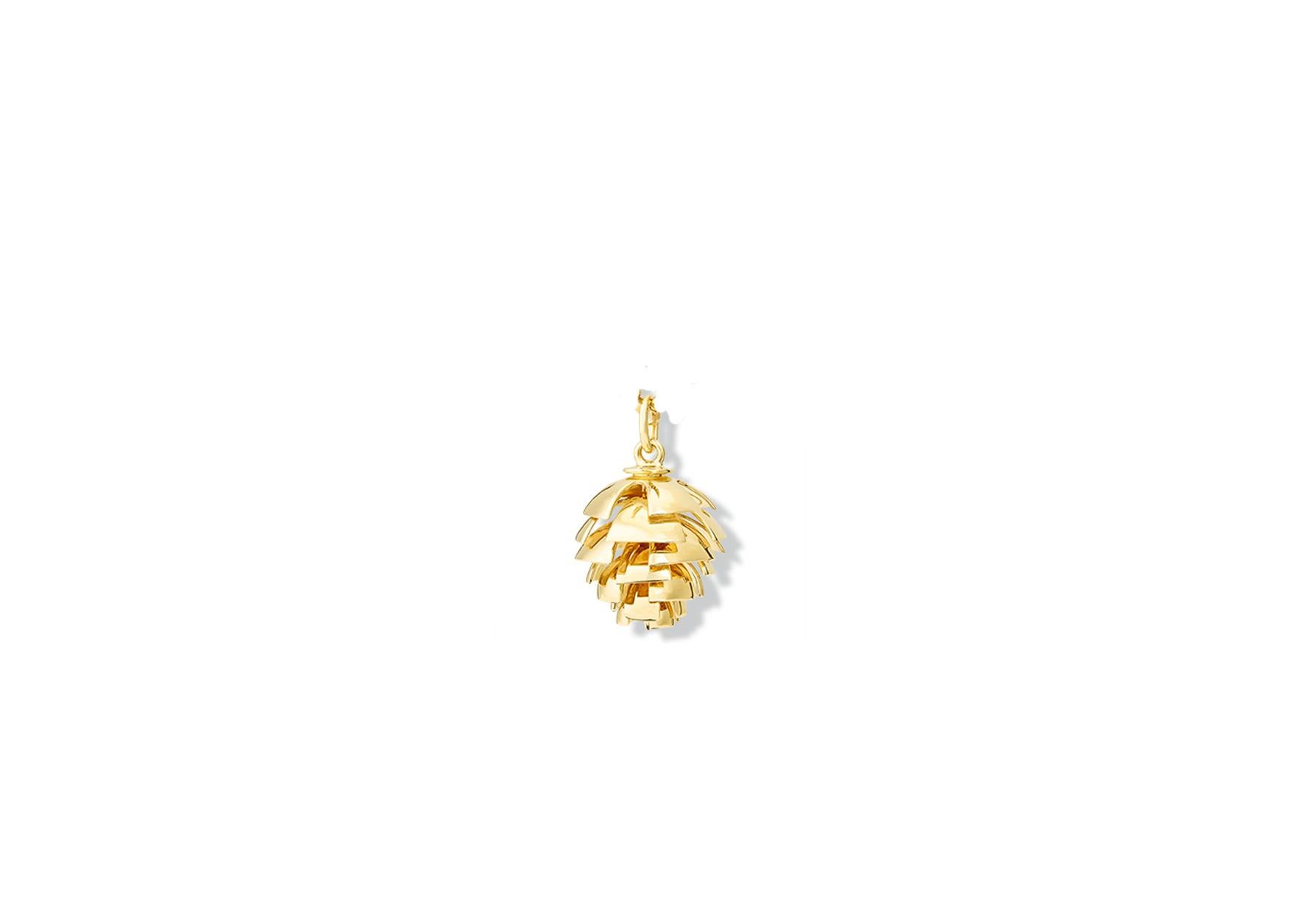 Cassandra Goad Furu Kongle 9 karat Gold Pine Cone Pendant In New Condition For Sale In London, GB