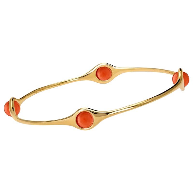 Cassandra Goad Persephone Gold and Coral Bangle For Sale