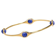 Cassandra Goad Persephone Gold and Lapis Lazuli Bangle