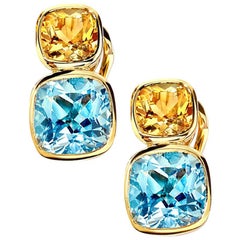 Cassandra Goad Qin and Han Yellow Goad Citrine and Blue Topaz Earrings Cassandra Goad Qin and Han Yellow Goad Citrine and Blue Topaz Earrings