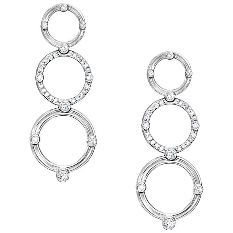 Cassandra Goad Volo d'Angelo Drop Earrings in White Gold and Diamonds For Sale