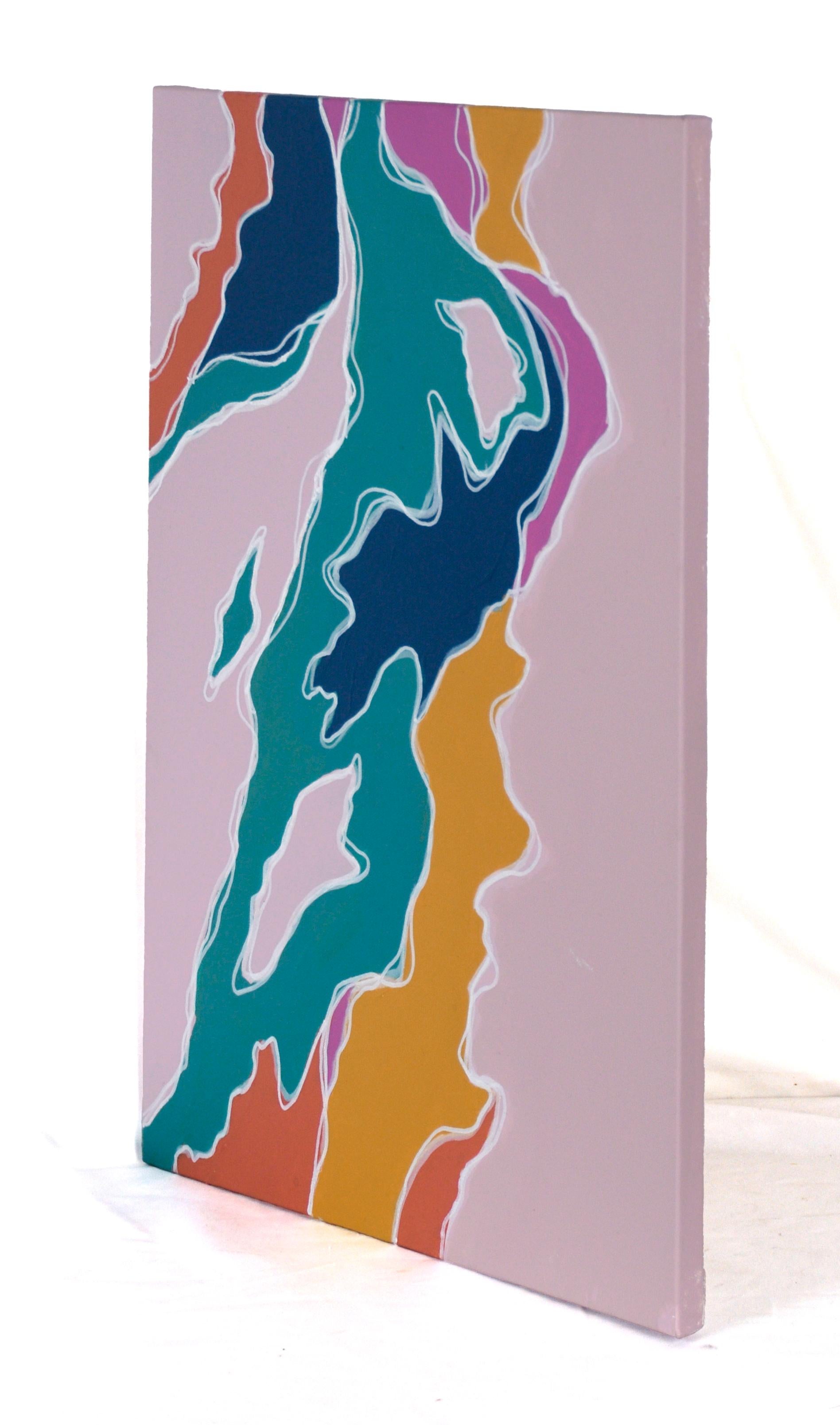 Topographic I – Abstrakte Komposition in Acryl auf Leinwand im Angebot 1