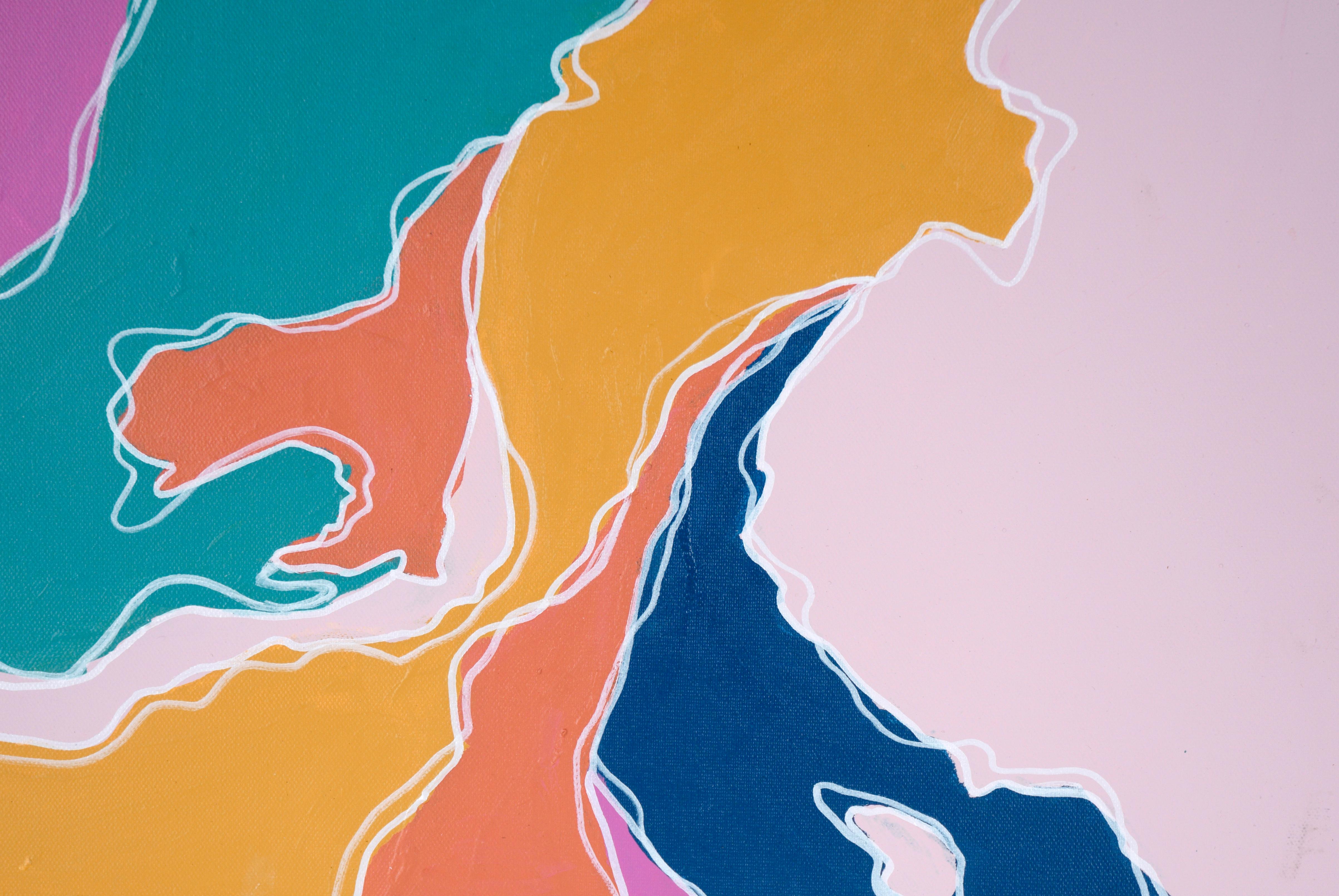 Topographic II – Abstrakte Komposition in Acryl auf Leinwand im Angebot 1