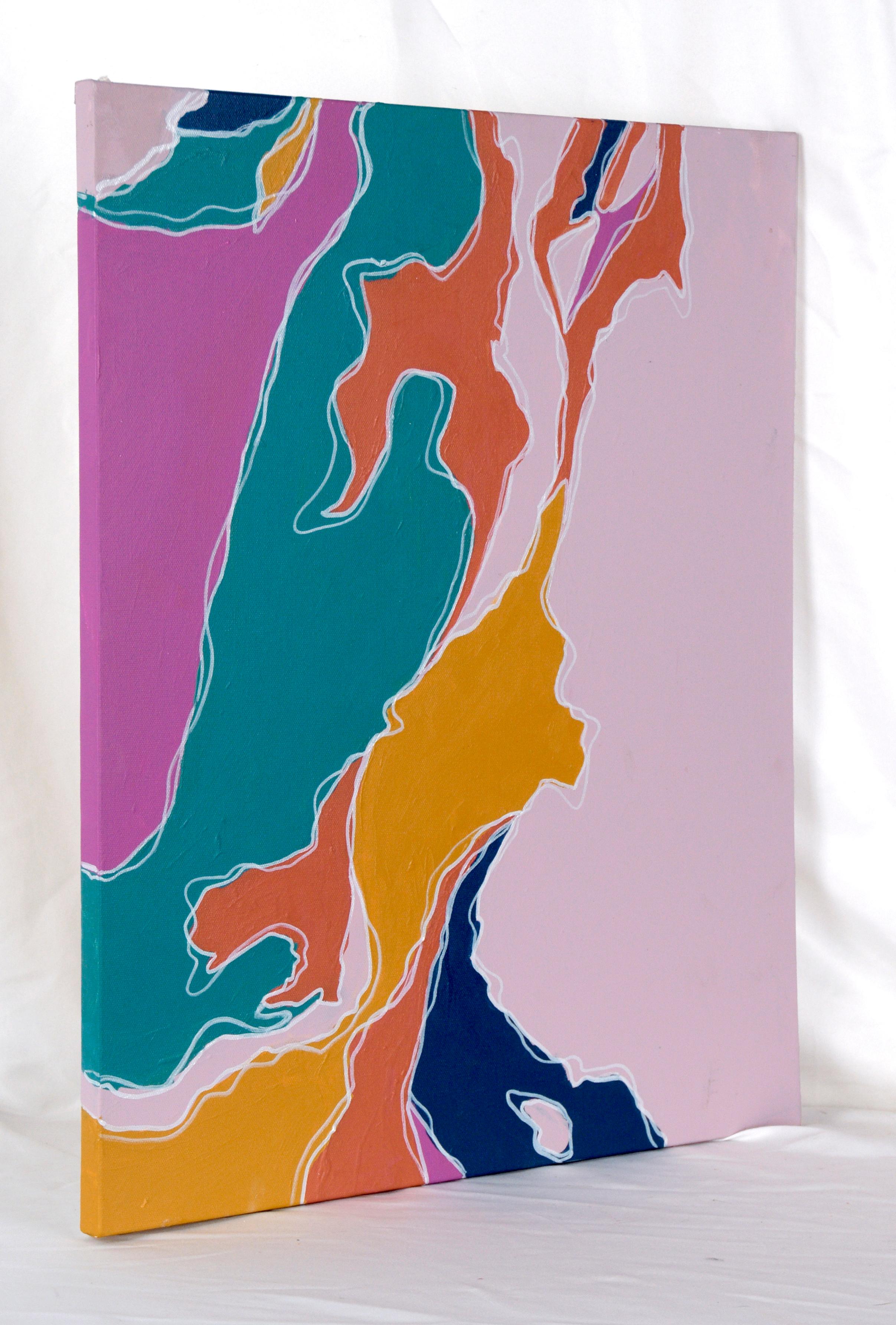 Topographic II – Abstrakte Komposition in Acryl auf Leinwand im Angebot 2