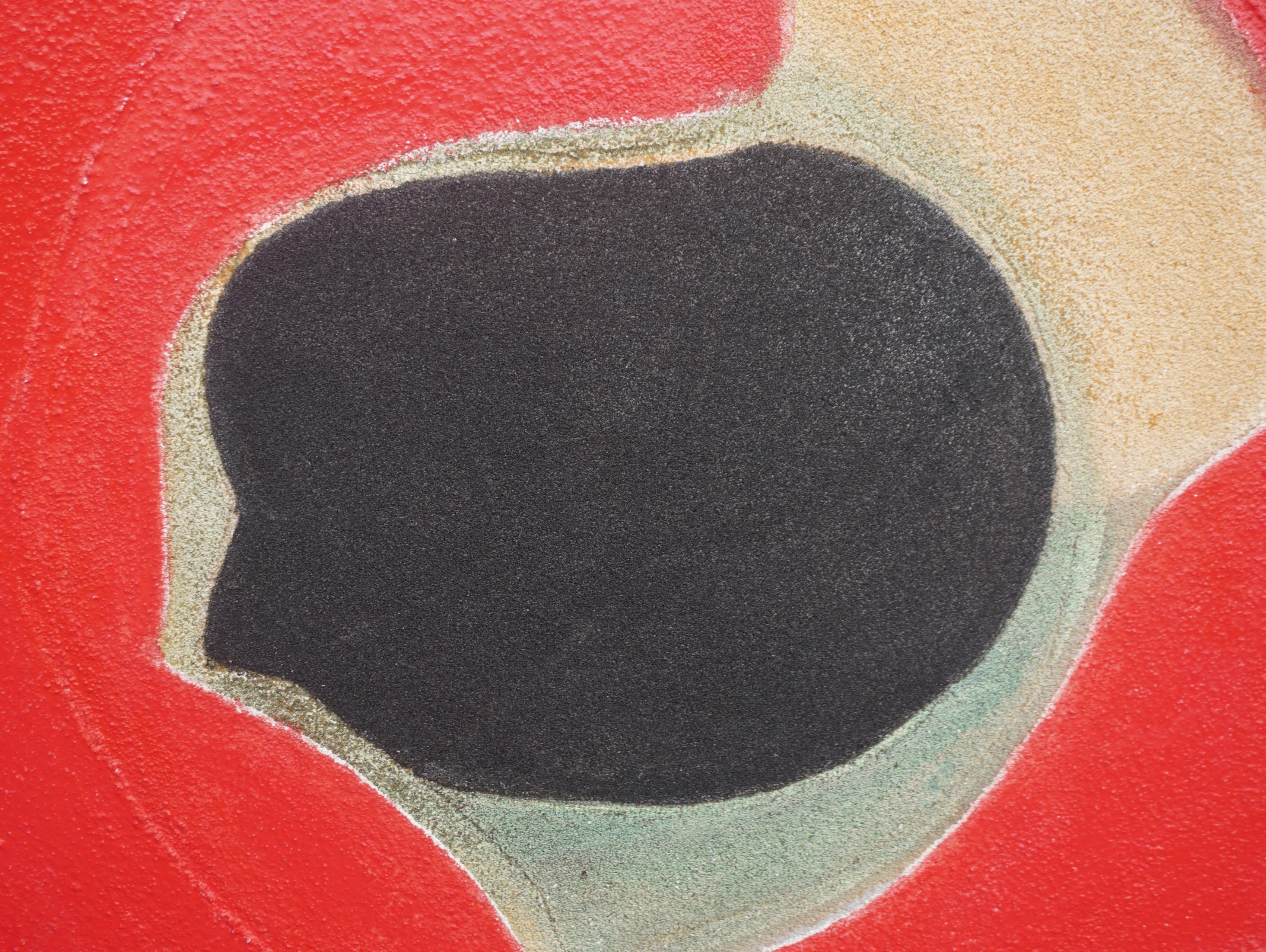 Minimalist Red & Black Abstract Geometric, 
