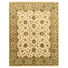Cassandra Oriental Multicolor Hand-Knotted Wool 
Silk Rug Carpet, Floral Design