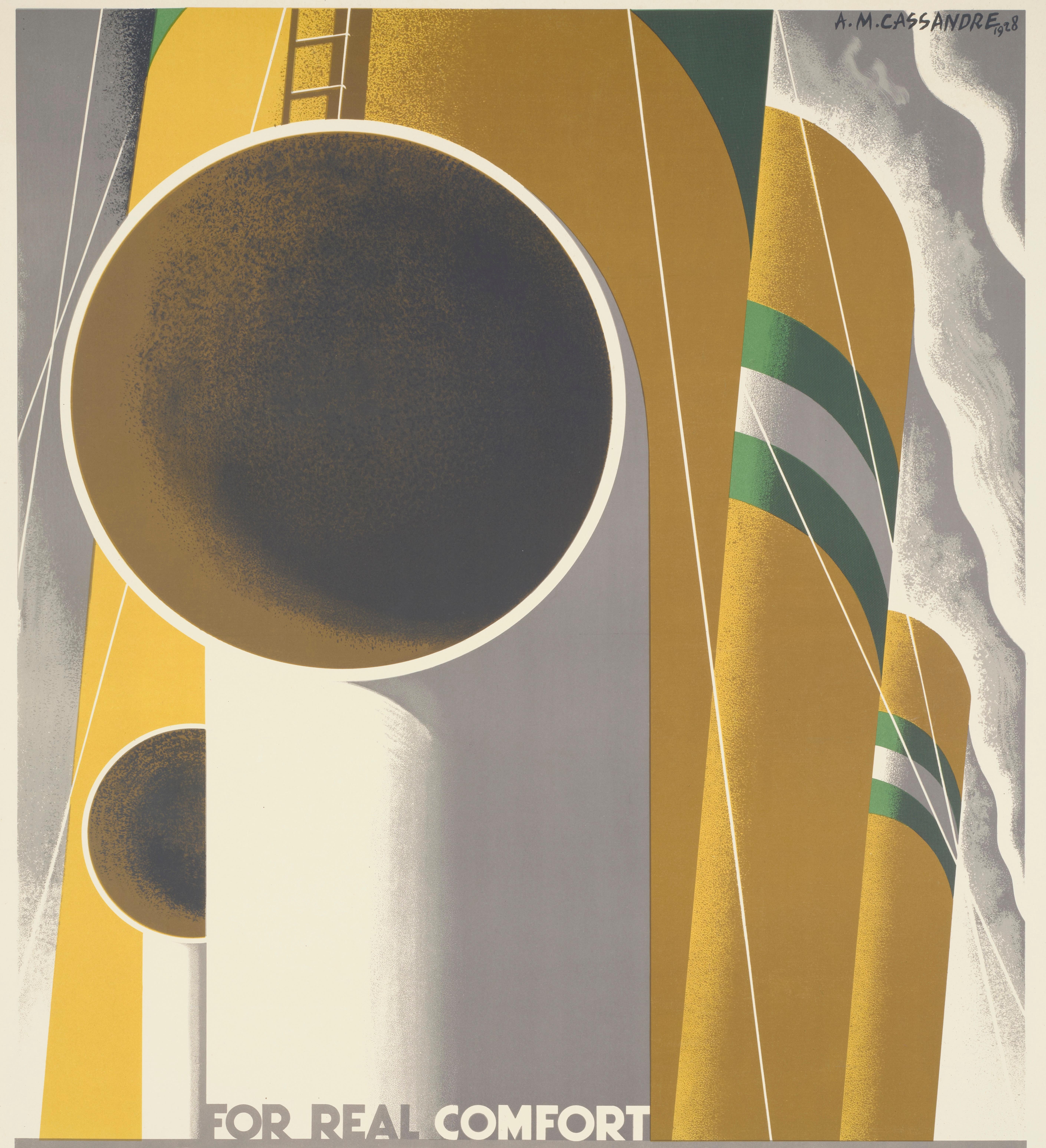 Art Déco Cassandre, Poster originale Art Deco, Statendam, Holland America Line, Liner 1928 in vendita